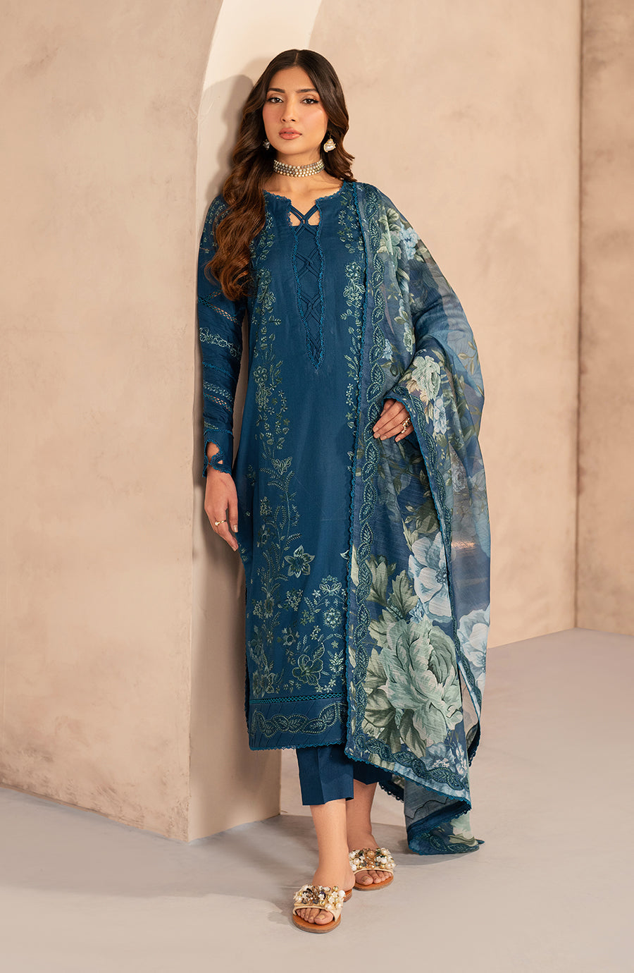 Zarif | Summer Lawn 25 | UNST-LWN-03 MEHMER by Zarif - Designer Dress - Type: Ladies Clothes - Available at Libayah - 100% Original
