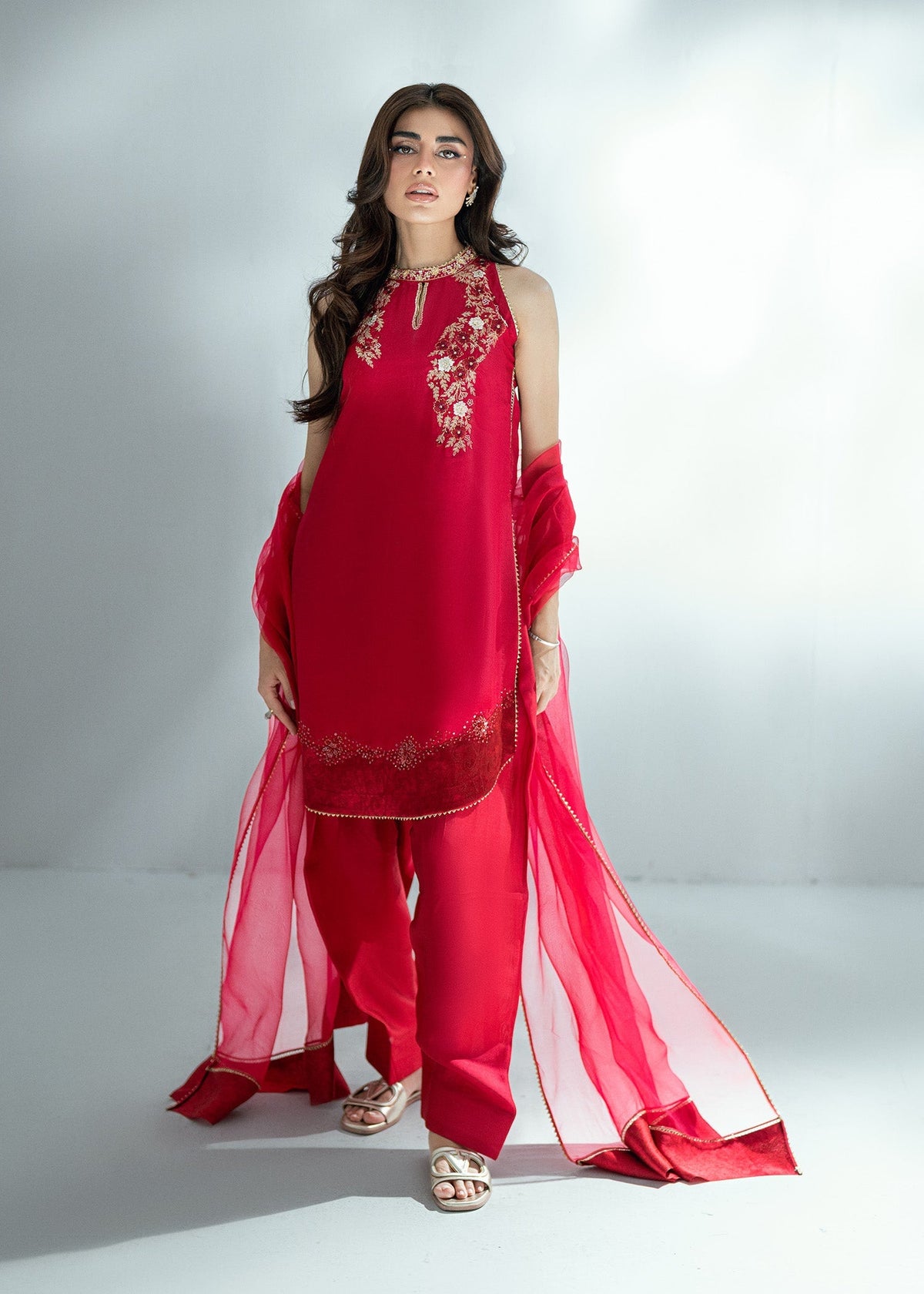 Umsha | Soiree De Rose | Scarlet Smile by Umsha - Designer Dress  - Type : Ladies Clothes - Available at Libayah - 100% Original 