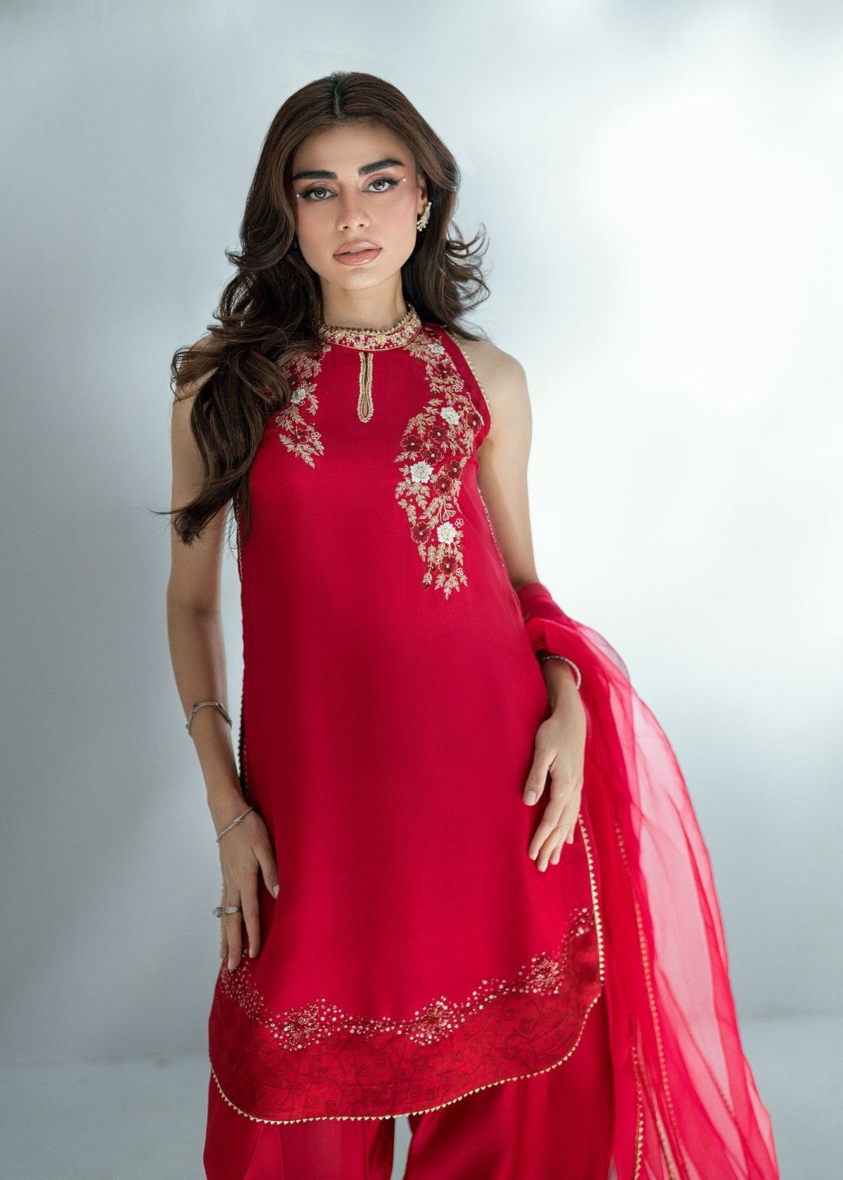 Umsha | Soiree De Rose | Scarlet Smile by Umsha - Designer Dress  - Type : Ladies Clothes - Available at Libayah - 100% Original 