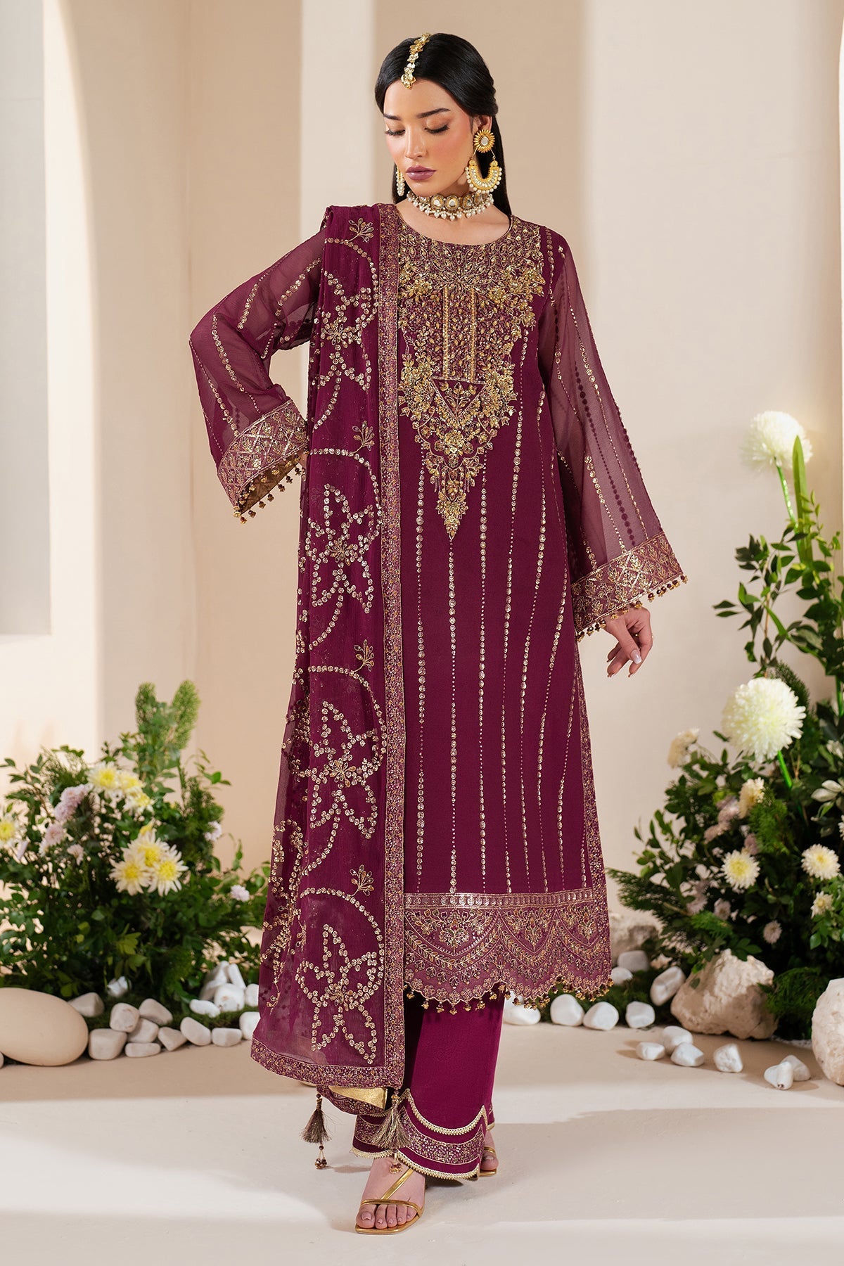 Alizeh | Handcrafted Eid Edit 25 | AF-HM-4034-Dusk by Alizeh - Designer Dress - Type: Ladies Clothes - Available at Libayah - 100% Original