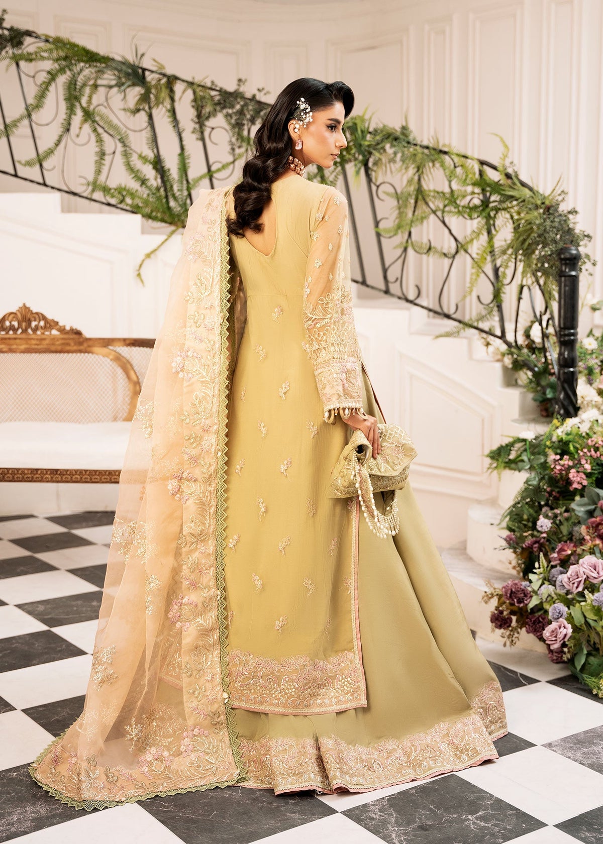Inayat | Festive Formals | BREWING-MATCHA by Inayat - Designer Dress  - Type : Ladies Clothes - Available at Libayah - 100% Original 