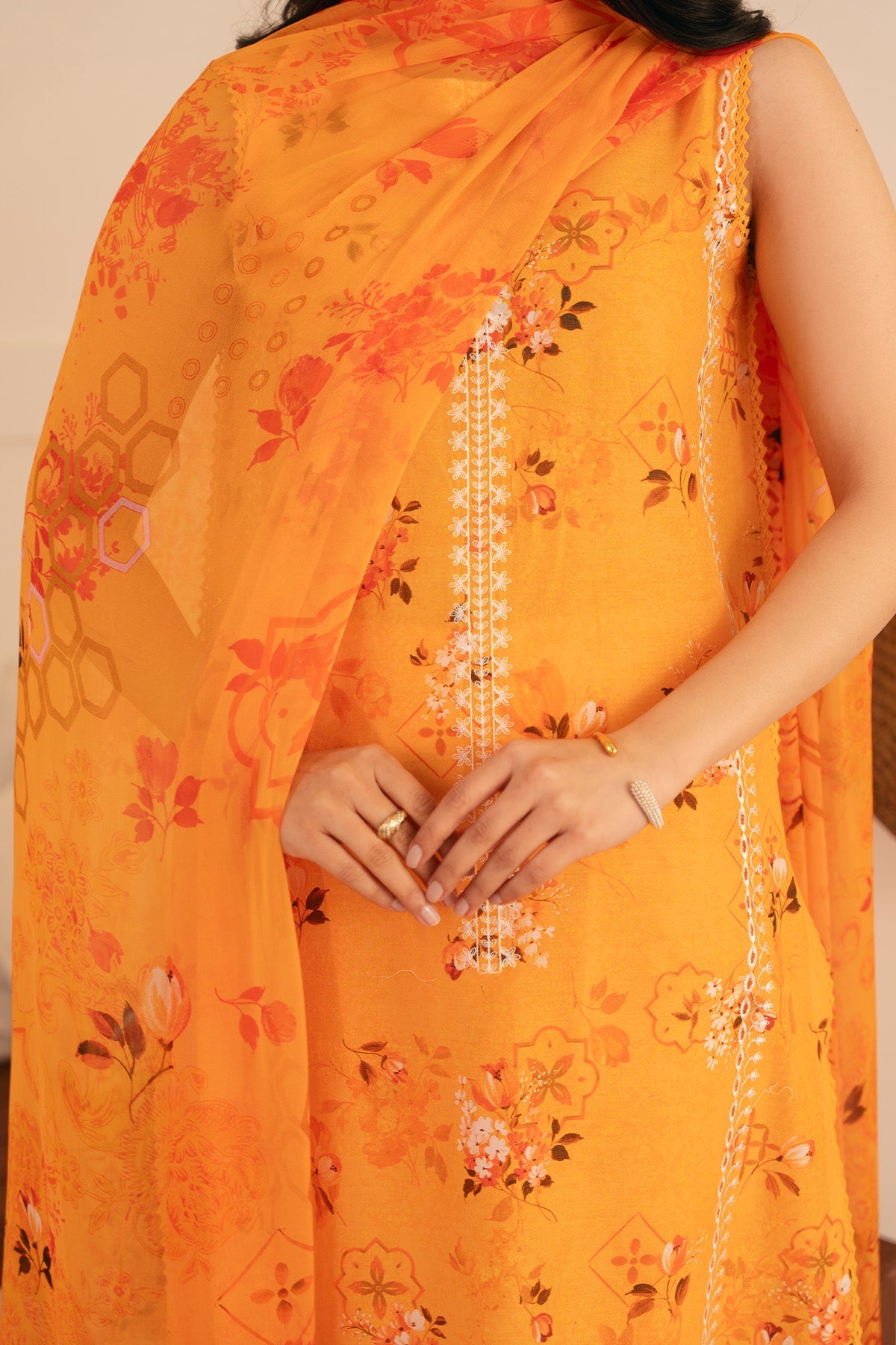 Sahar | Festive Edit | Marmalade Meadow by Sahar - Designer Dress - Type: Ladies Clothes - Available at Libayah - 100% Original