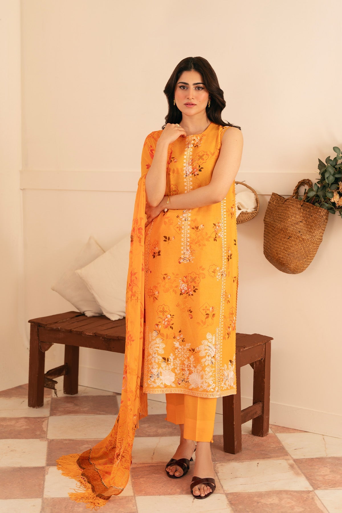 Sahar | Festive Edit | Marmalade Meadow by Sahar - Designer Dress - Type: Ladies Clothes - Available at Libayah - 100% Original