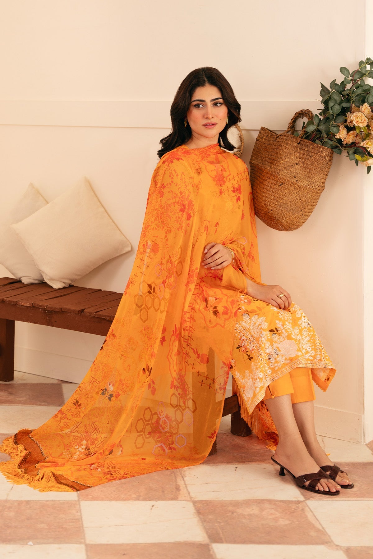 Sahar | Festive Edit | Marmalade Meadow by Sahar - Designer Dress - Type: Ladies Clothes - Available at Libayah - 100% Original
