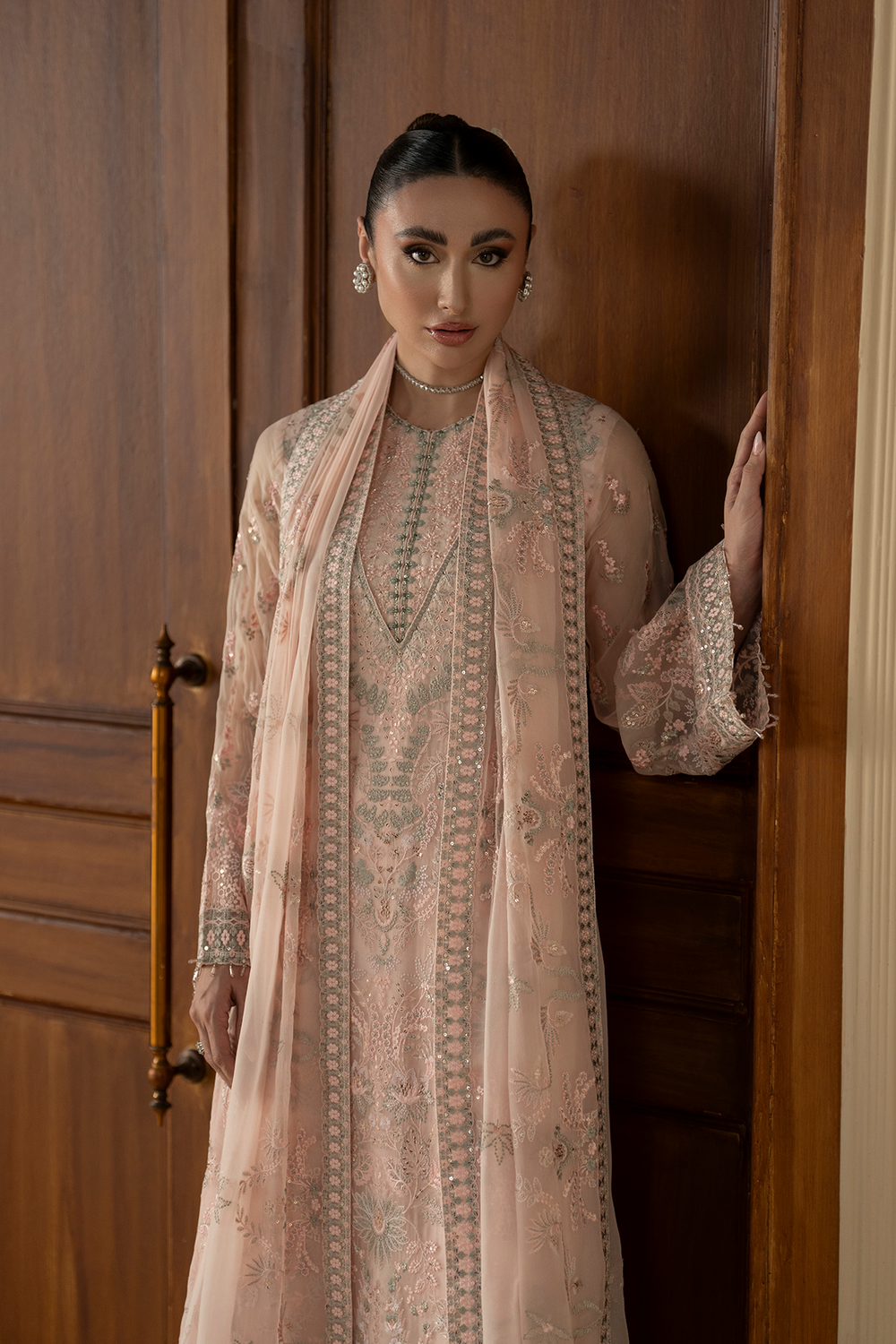 Lavish Premium | Purkashish Formals | Peach Elan by Lavish Premium - Designer Dress  - Type : Ladies Clothes - Available at Libayah - 100% Original 