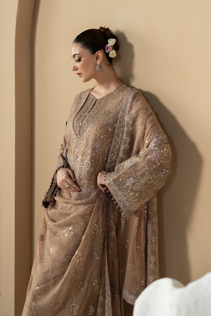Lavish Premium | Purkashish Formals | Mauve Taupe by Lavish Premium - Designer Dress  - Type : Ladies Clothes - Available at Libayah - 100% Original 
