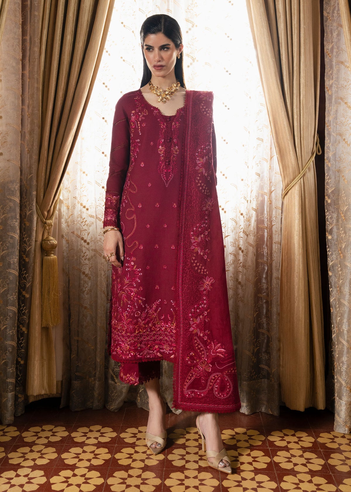 Kanwal Malik | Gulana Winter 25 | Gulerana by Kanwal Malik - Designer Dress  - Type : Ladies Clothes - Available at Libayah - 100% Original 