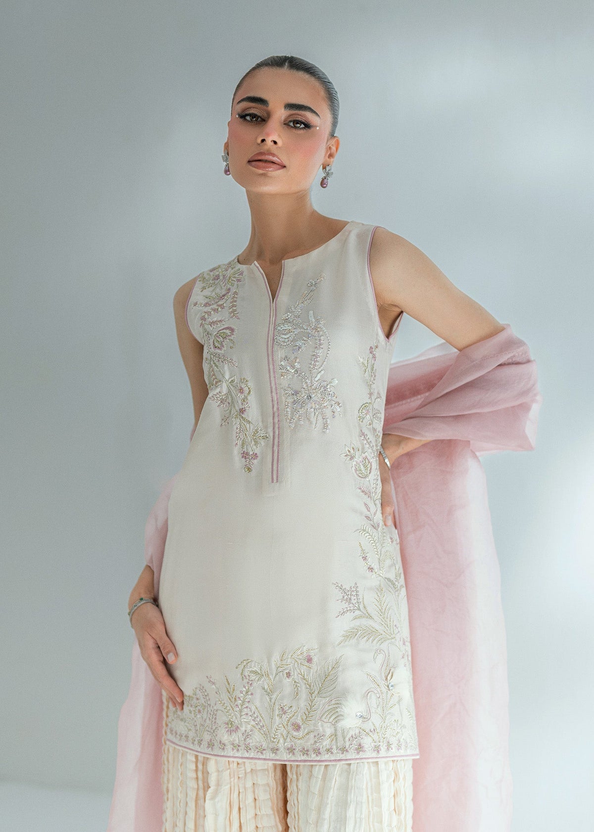 Umsha | Soiree De Rose | Ivory Ember by Umsha - Designer Dress  - Type : Ladies Clothes - Available at Libayah - 100% Original 