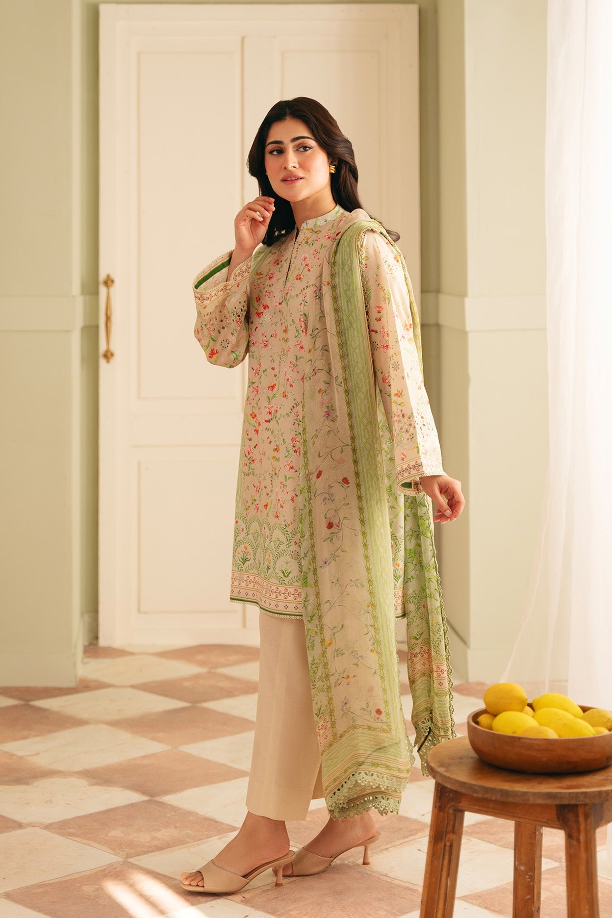 Sahar | Festive Edit | Trailing Peonies by Sahar - Designer Dress - Type: Ladies Clothes - Available at Libayah - 100% Original