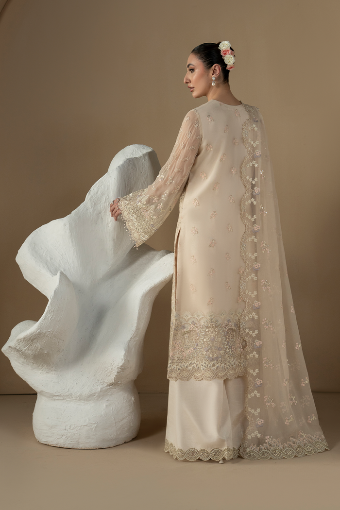 Lavish Premium | Purkashish Formals | Pearl Ivory by Lavish Premium - Designer Dress  - Type : Ladies Clothes - Available at Libayah - 100% Original 