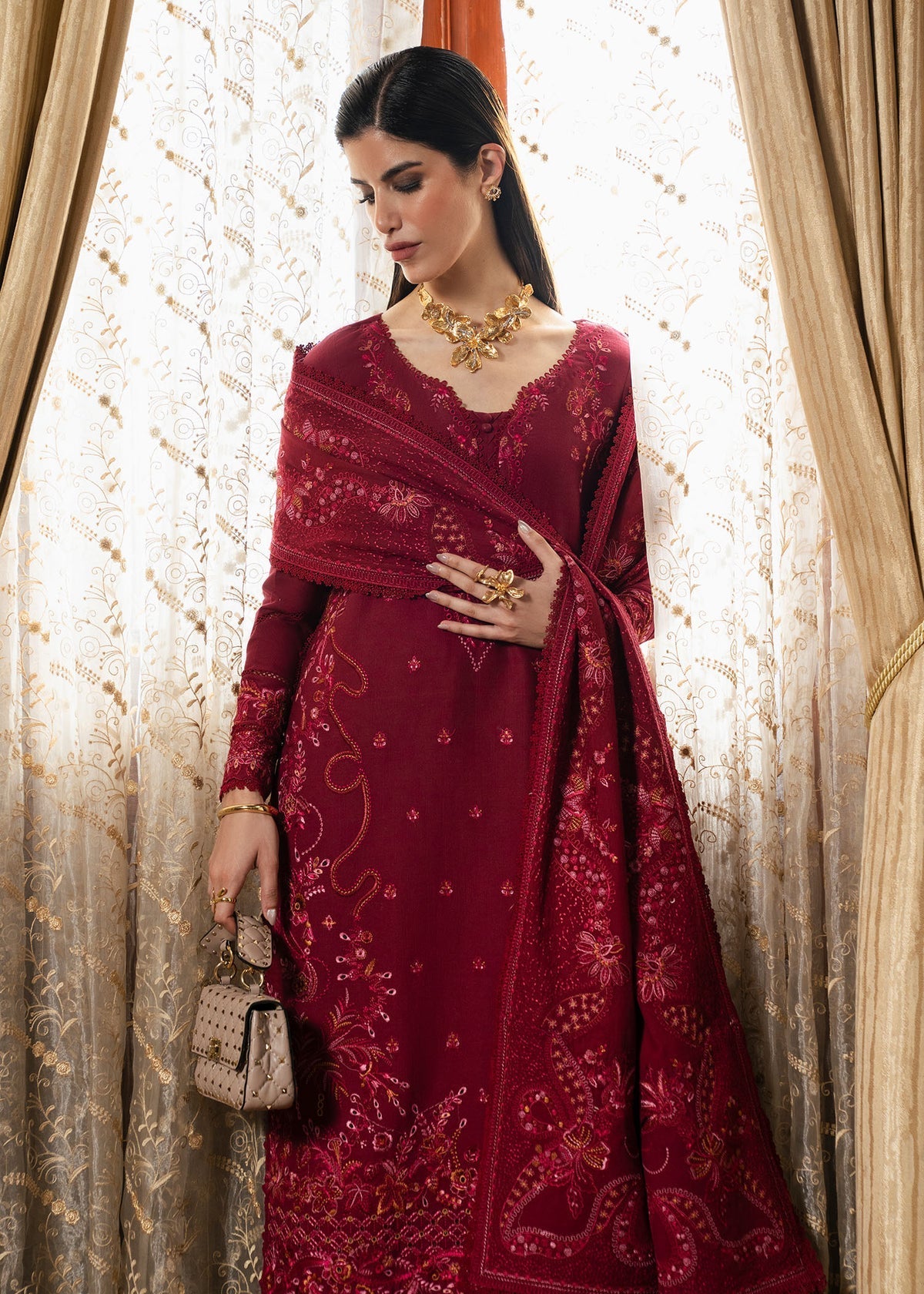 Kanwal Malik | Gulana Winter 25 | Gulerana by Kanwal Malik - Designer Dress  - Type : Ladies Clothes - Available at Libayah - 100% Original 