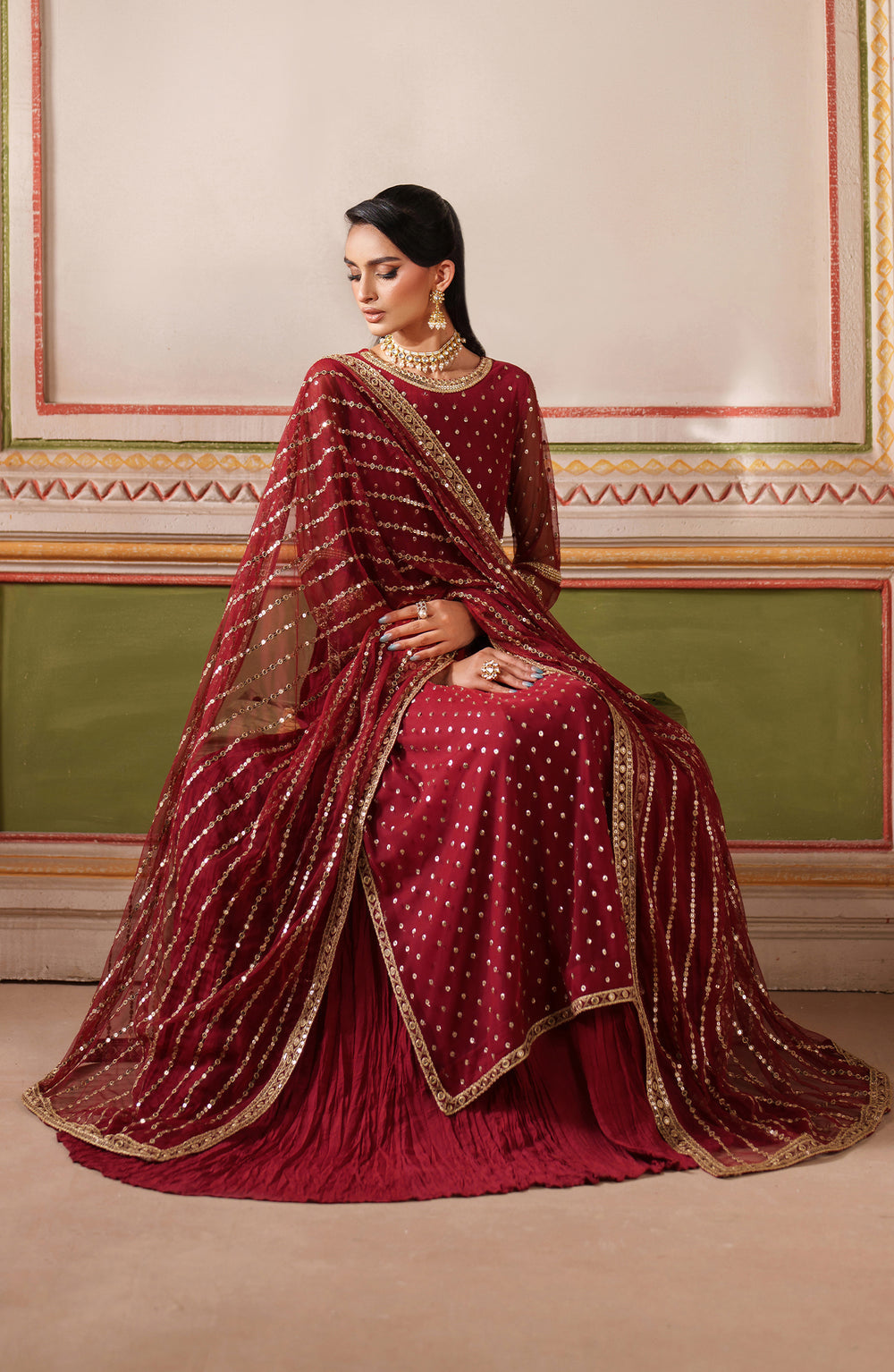 Zarif | Falesia Formals | UNST-HF-01 MUHAAG by Zarif - Designer Dress  - Type : Ladies Clothes - Available at Libayah - 100% Original 