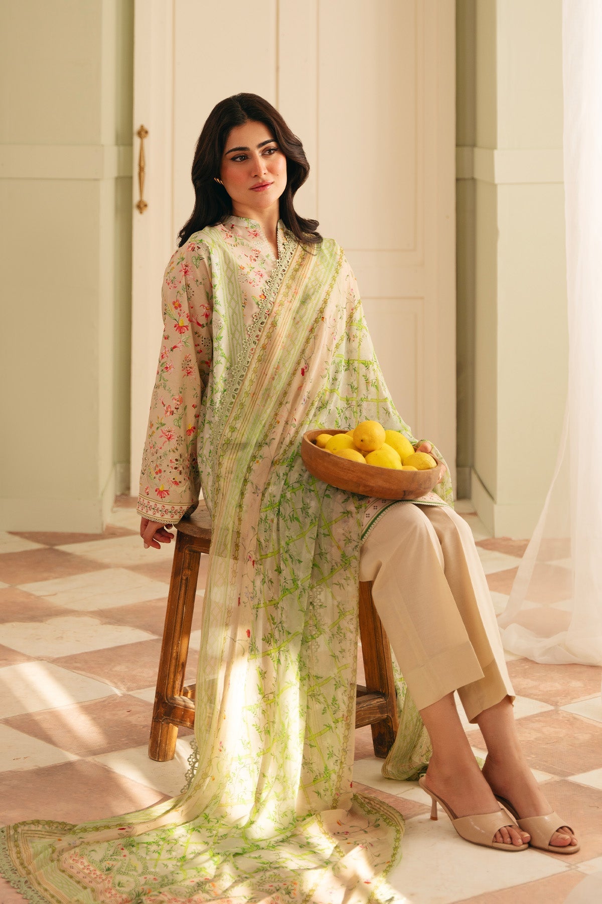 Sahar | Festive Edit | Trailing Peonies by Sahar - Designer Dress - Type: Ladies Clothes - Available at Libayah - 100% Original