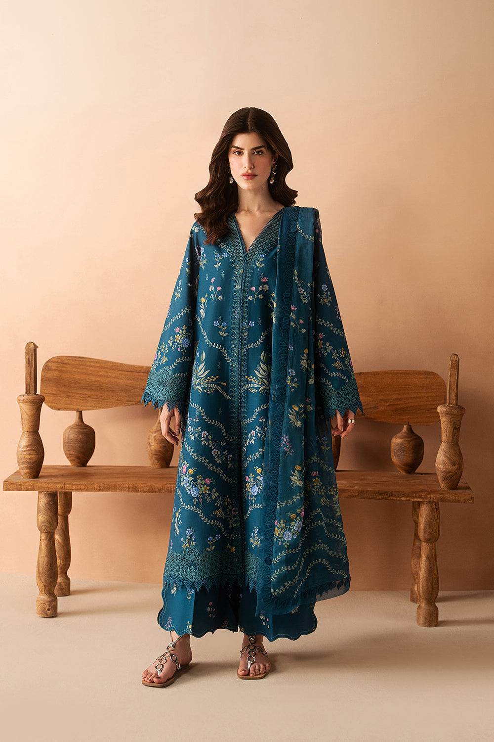 Afrozeh | The Haze 26 | Luem Teal by Afrozeh - Designer Dress  - Type : Ladies Clothes - Available at Libayah - 100% Original 