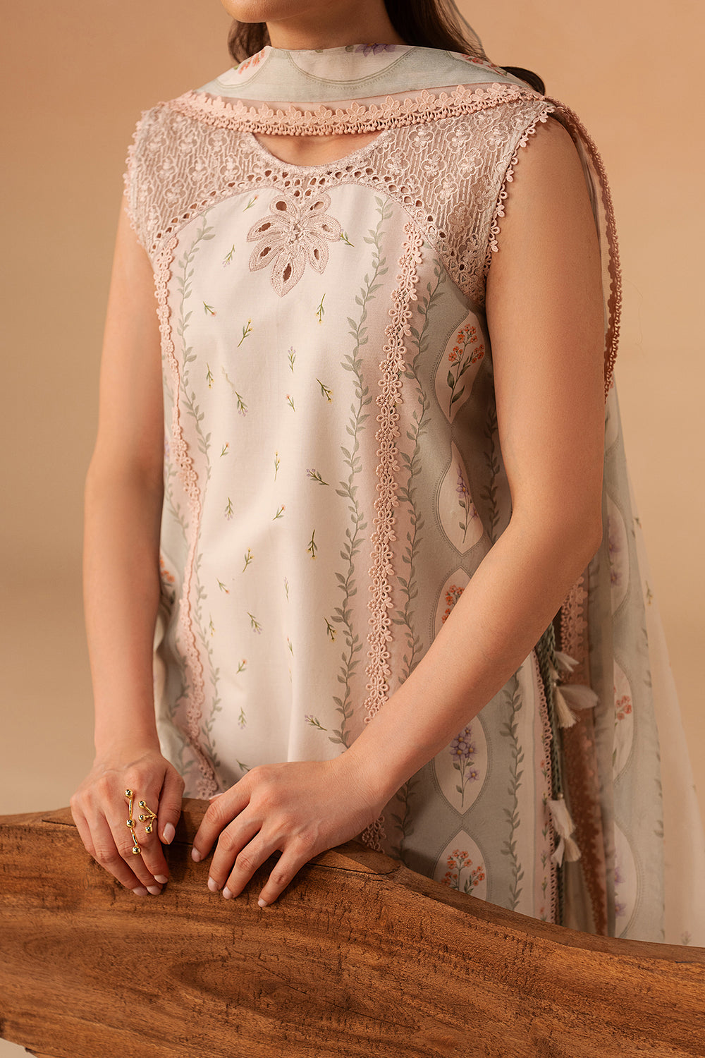 Afrozeh | The Haze 26 | Sunnival Ivory by Afrozeh - Designer Dress  - Type : Ladies Clothes - Available at Libayah - 100% Original 