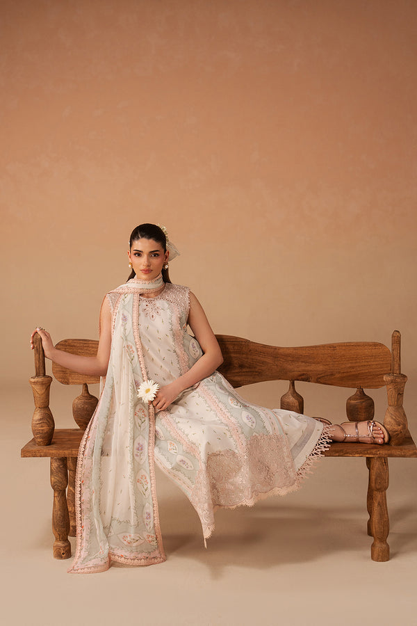 Afrozeh | The Haze 26 | Sunnival Ivory by Afrozeh - Designer Dress  - Type : Ladies Clothes - Available at Libayah - 100% Original 