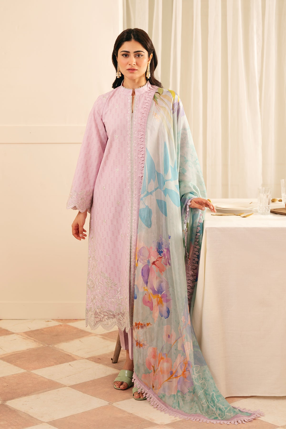 Sahar | Festive Edit | Lilac Bloom by Sahar - Designer Dress - Type: Ladies Clothes - Available at Libayah - 100% Original