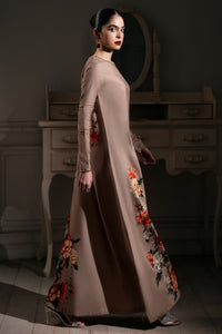 Mina Kashif | Emilie Formals | Koya (Beige) by Mina Kashif - Designer Dress - Type : Formal Dress - Available at Libayah - 100% Original