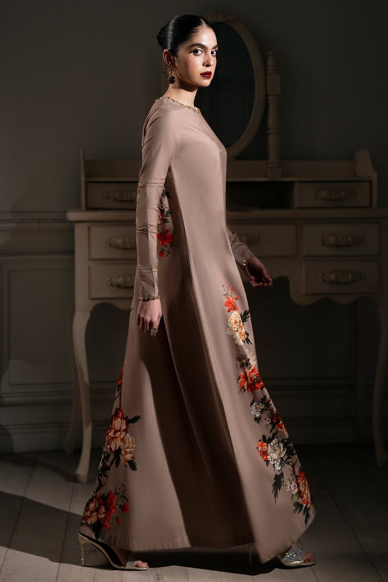 Mina Kashif | Emilie Formals | Koya (Beige) by Mina Kashif - Designer Dress - Type : Formal Dress - Available at Libayah - 100% Original