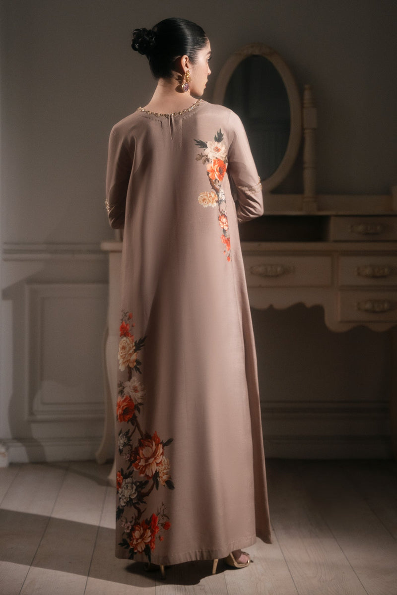 Mina Kashif | Emilie Formals | Koya (Beige) by Mina Kashif - Designer Dress - Type : Formal Dress - Available at Libayah - 100% Original