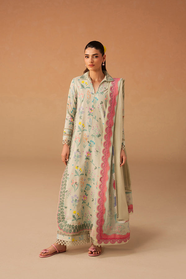 Afrozeh | The Haze 26 | Sunlaced Green by Afrozeh - Designer Dress  - Type : Ladies Clothes - Available at Libayah - 100% Original 