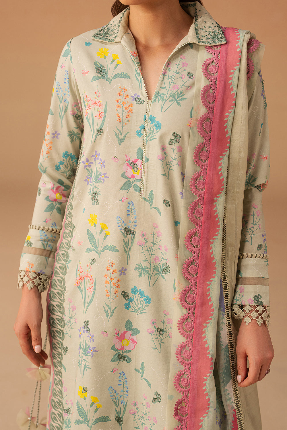 Afrozeh | The Haze 26 | Sunlaced Green by Afrozeh - Designer Dress  - Type : Ladies Clothes - Available at Libayah - 100% Original 