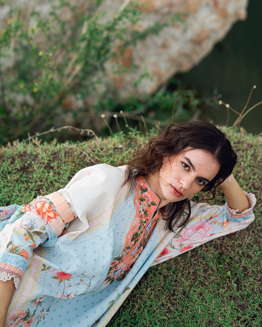 Roheenaz | Garden Veal Printed Lawn 25 | Cloudberey glaze by Roheenaz - Designer Dress - Type: Ladies Clothes - Available at Libayah - 100% Original
