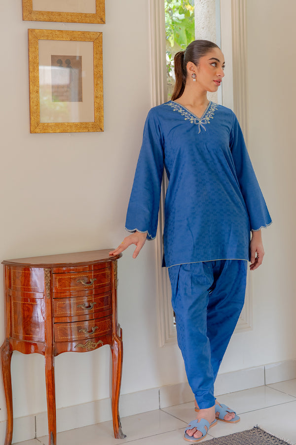 Sahar | Pre Essential Emb Edit | Indigo Edge by Sahar - Designer Dress  - Type : Ladies Clothes - Available at Libayah - 100% Original 