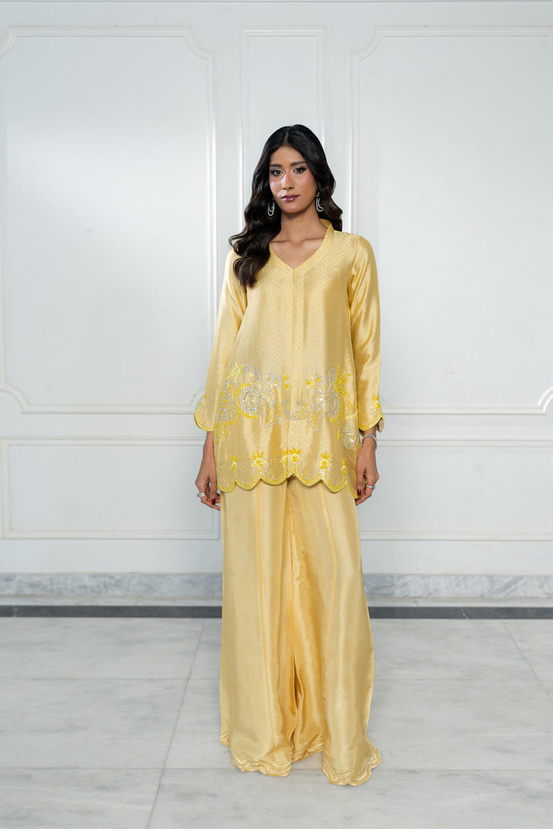 Wahaj M Khan | Lra Eid Collection 26 | Butter Yellow JS by Wahaj M Khan - Designer Dress  - Type : Ladies Clothes - Available at Libayah - 100% Original 