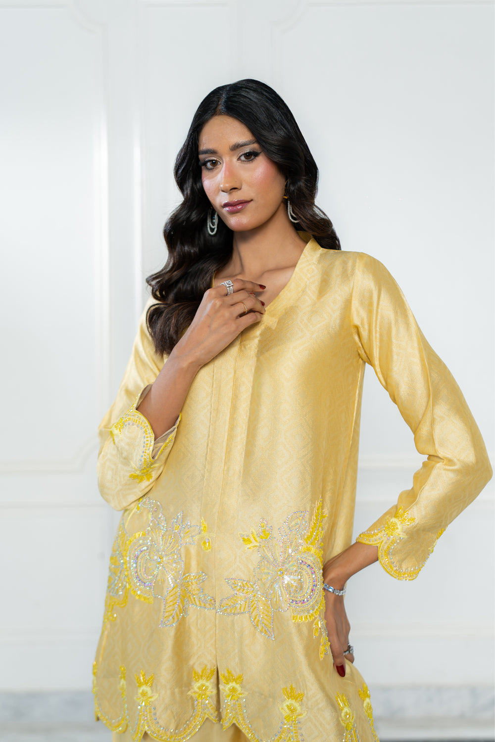 Wahaj M Khan | Lra Eid Collection 26 | Butter Yellow JS by Wahaj M Khan - Designer Dress  - Type : Ladies Clothes - Available at Libayah - 100% Original 