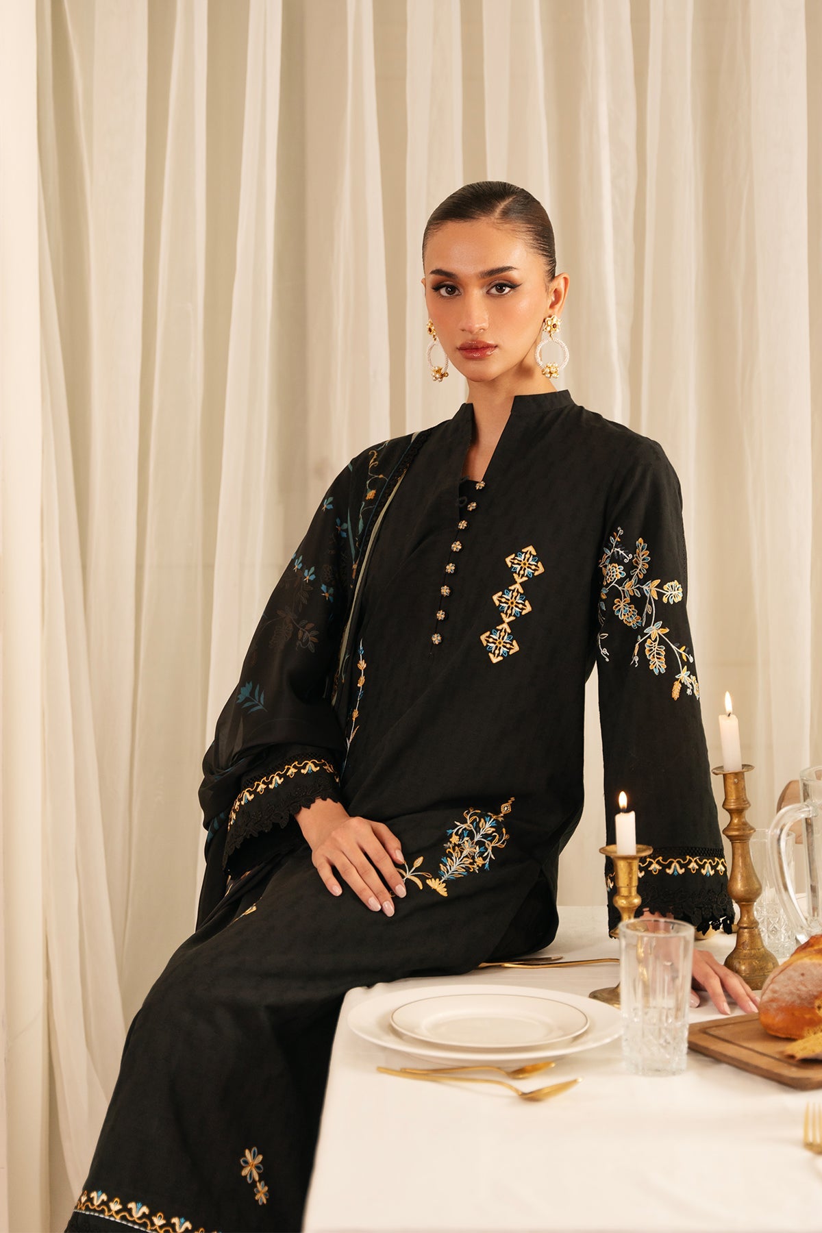 Sahar | Festive Edit | Raven Muse by Sahar - Designer Dress - Type: Ladies Clothes - Available at Libayah - 100% Original