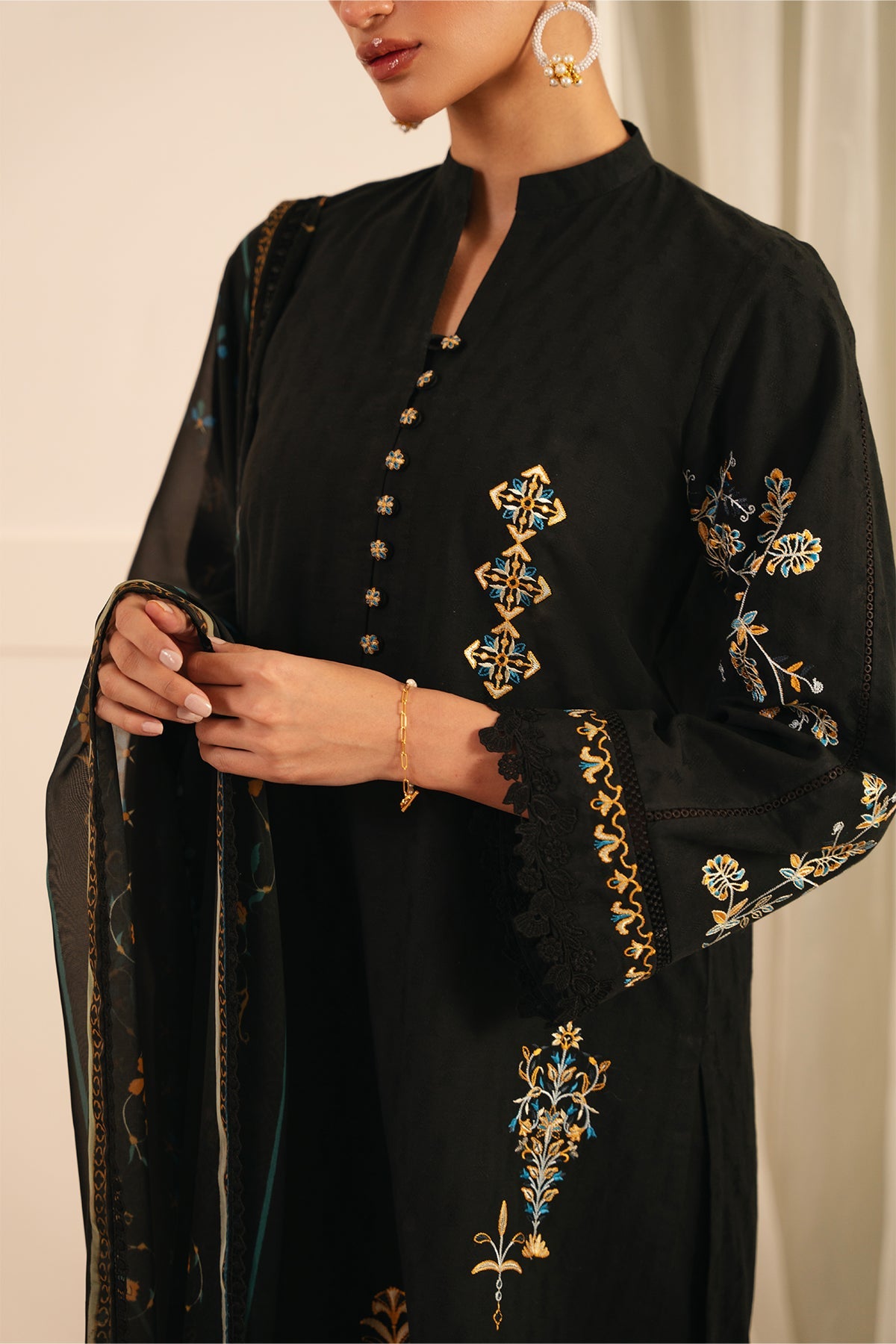 Sahar | Festive Edit | Raven Muse by Sahar - Designer Dress - Type: Ladies Clothes - Available at Libayah - 100% Original