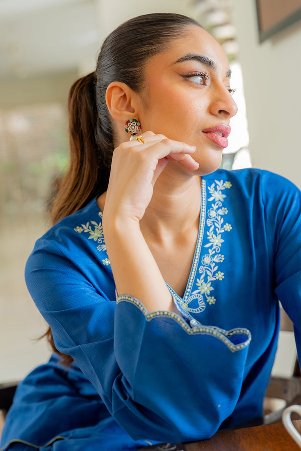 Sahar | Pre Essential Emb Edit | Indigo Edge by Sahar - Designer Dress  - Type : Ladies Clothes - Available at Libayah - 100% Original 