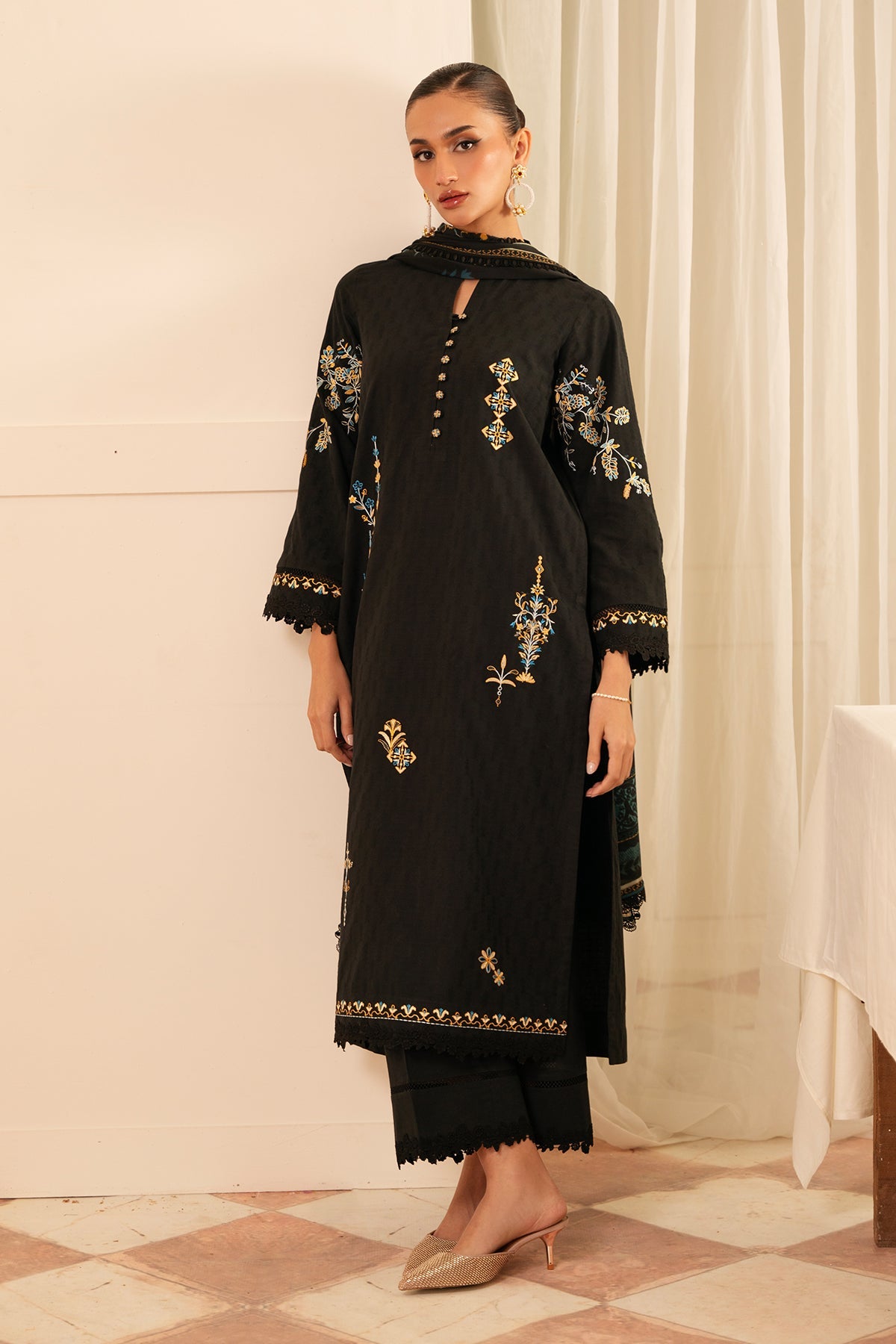 Sahar | Festive Edit | Raven Muse by Sahar - Designer Dress - Type: Ladies Clothes - Available at Libayah - 100% Original