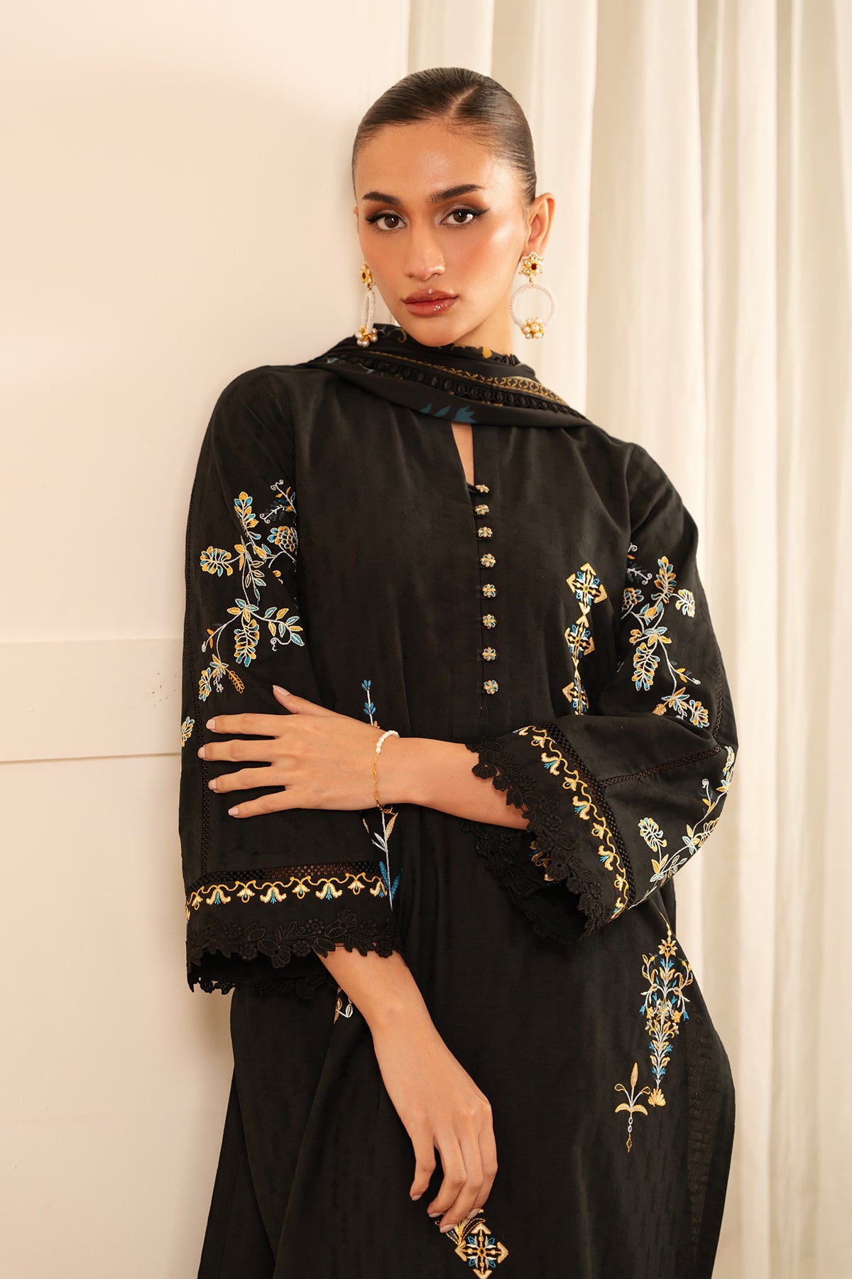 Sahar | Festive Edit | Raven Muse by Sahar - Designer Dress - Type: Ladies Clothes - Available at Libayah - 100% Original