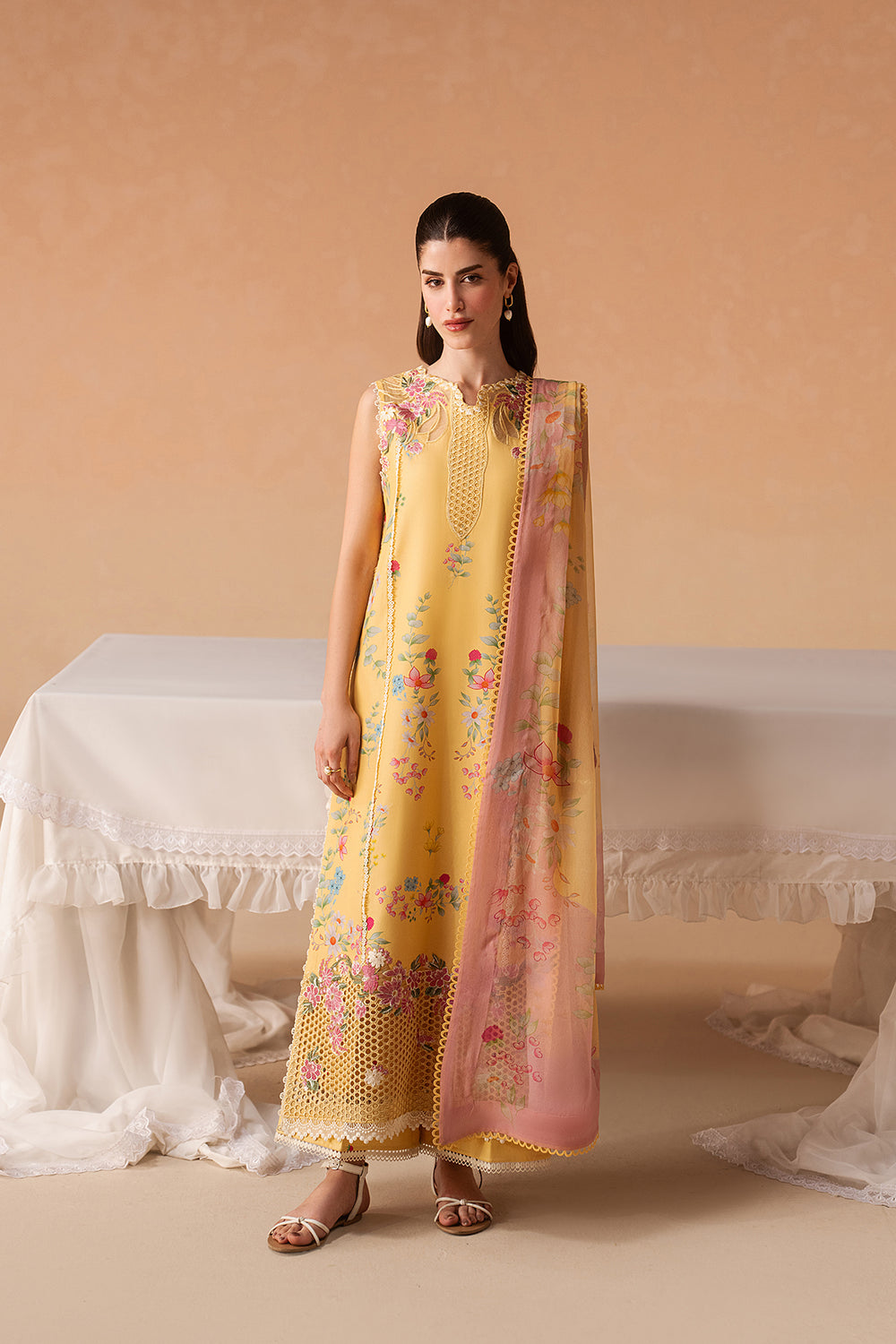 Afrozeh | The Haze 26 |Evania Yellow by Afrozeh - Designer Dress  - Type : Ladies Clothes - Available at Libayah - 100% Original 