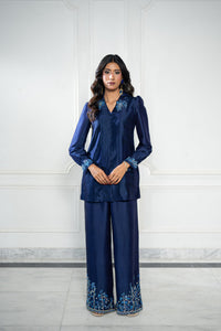Wahaj M Khan | Lra Eid Collection 26 | Blue Lyra Sheesha by Wahaj M Khan - Designer Dress  - Type : Ladies Clothes - Available at Libayah - 100% Original 