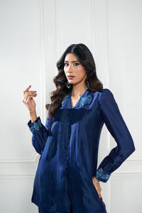 Wahaj M Khan | Lra Eid Collection 26 | Blue Lyra Sheesha by Wahaj M Khan - Designer Dress  - Type : Ladies Clothes - Available at Libayah - 100% Original 