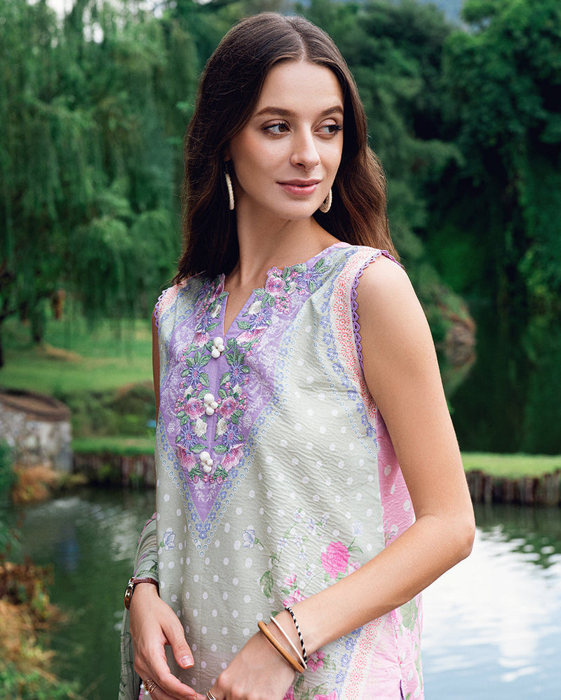 Roheenaz | Garden Veal Printed Lawn 25 | Tulip Sugar by Roheenaz - Designer Dress - Type: Ladies Clothes - Available at Libayah - 100% Original