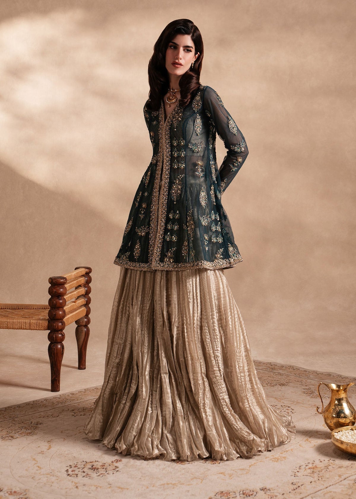 Sadaf Fawad Khan | Nafees Formals 25 | Nageenah by Sadaf Fawad Khan - Designer Dress - Type: Ladies Clothes - Available at Libayah - 100% Original