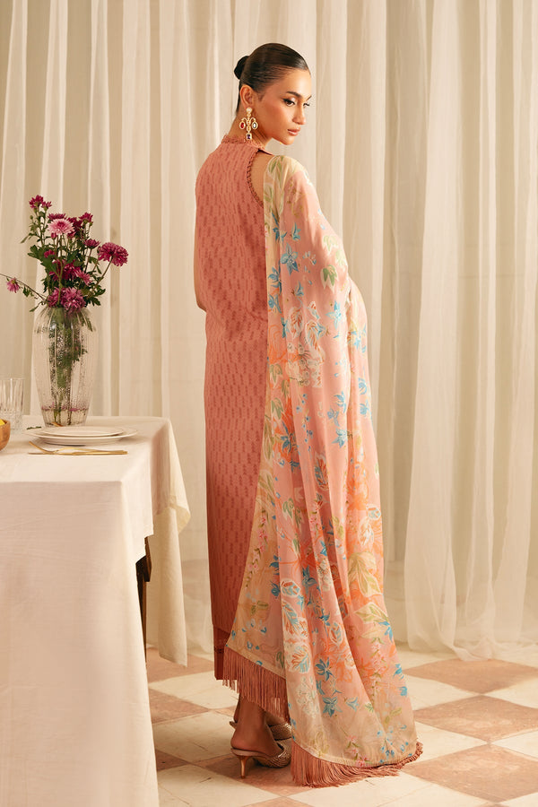 Sahar | Festive Edit | Peach Blossom by Sahar - Designer Dress - Type: Ladies Clothes - Available at Libayah - 100% Original