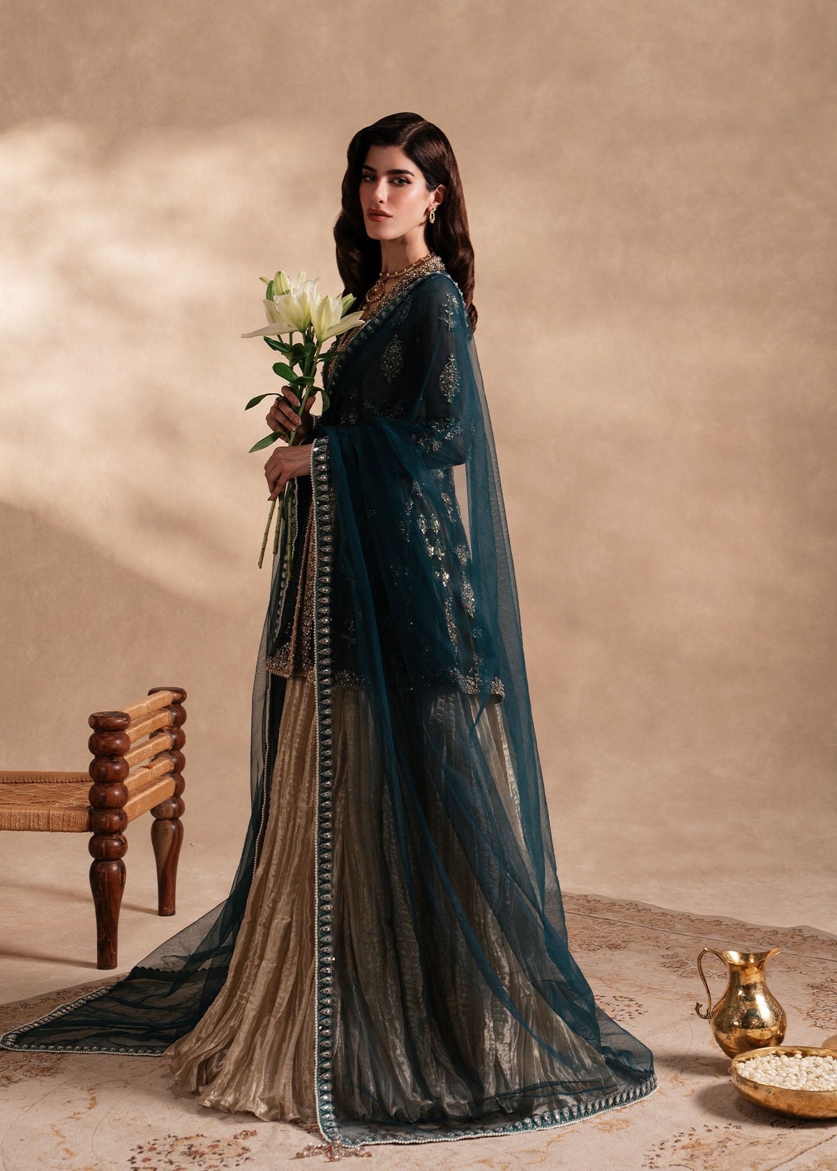 Sadaf Fawad Khan | Nafees Formals 25 | Nageenah by Sadaf Fawad Khan - Designer Dress - Type: Ladies Clothes - Available at Libayah - 100% Original