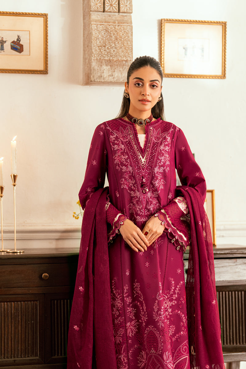 Qalamkar | Luxury Lawn Eid Edit | SB-02 Sameen by Qalamkar - Designer Dress - Type: Ladies Clothes - Available at Libayah - 100% Original