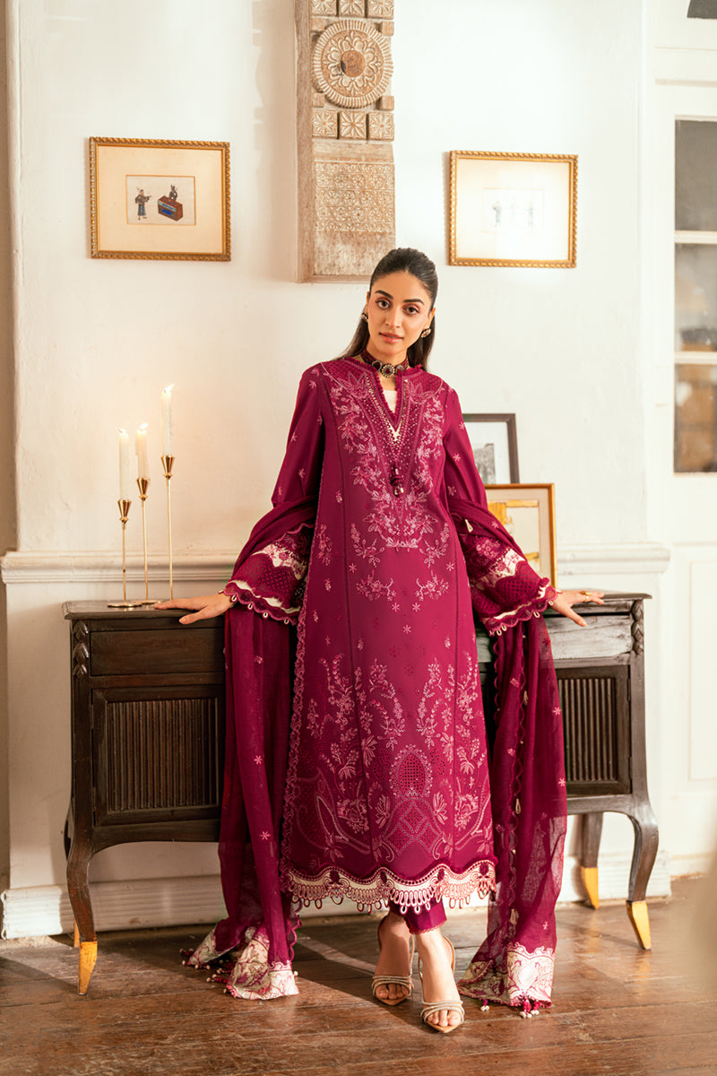 Qalamkar | Luxury Lawn Eid Edit | SB-02 Sameen by Qalamkar - Designer Dress - Type: Ladies Clothes - Available at Libayah - 100% Original