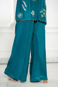 Wahaj M Khan | Lra Eid Collection 26 | Turquoise Rawsilk Lyra JS by Wahaj M Khan - Designer Dress  - Type : Ladies Clothes - Available at Libayah - 100% Original 