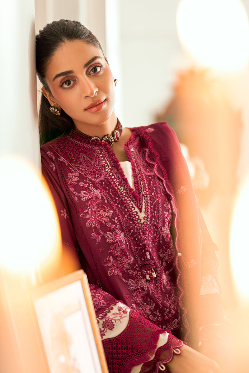 Qalamkar | Luxury Lawn Eid Edit | SB-02 Sameen by Qalamkar - Designer Dress - Type: Ladies Clothes - Available at Libayah - 100% Original