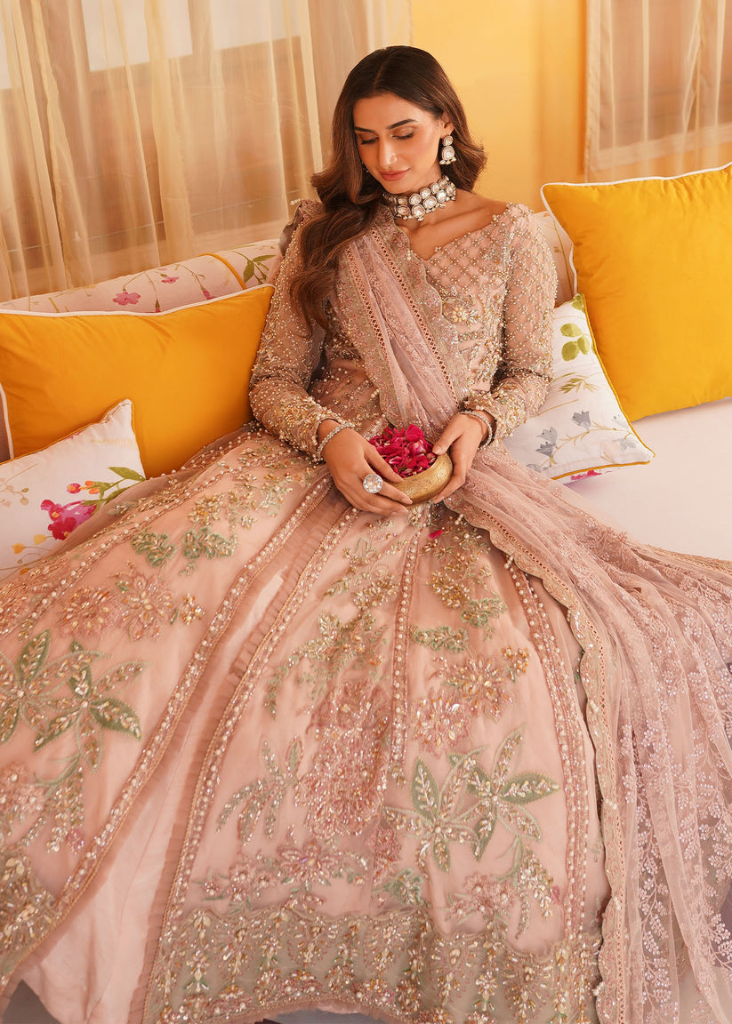 Mehak Yaqoob | Serene Wedding Formals | Salmon Pink by Mehak Yaqoob - Designer Dress - Type: Bridal - Available at Libayah - 100% Original