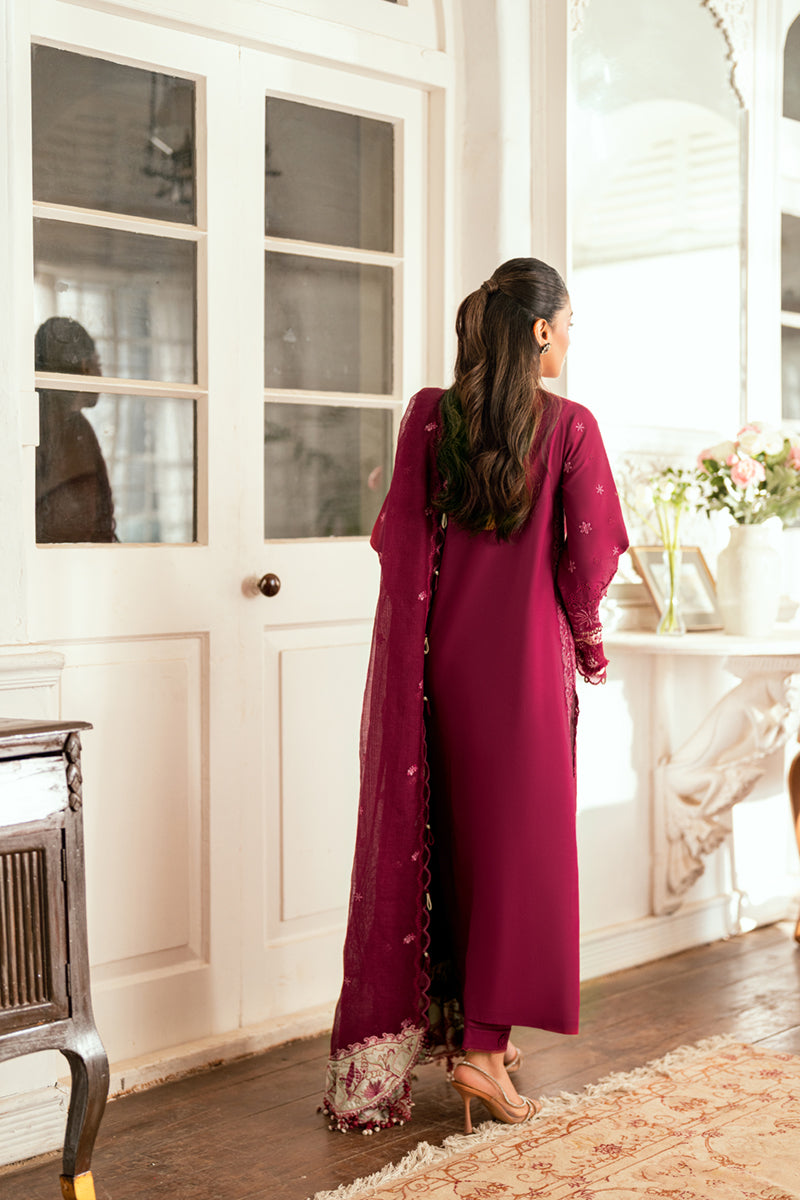 Qalamkar | Luxury Lawn Eid Edit | SB-02 Sameen by Qalamkar - Designer Dress - Type: Ladies Clothes - Available at Libayah - 100% Original