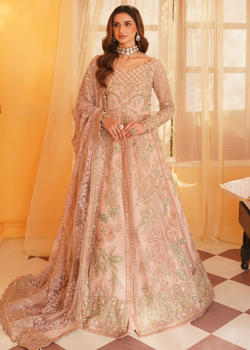 Mehak Yaqoob | Serene Wedding Formals | Salmon Pink by Mehak Yaqoob - Designer Dress - Type: Bridal - Available at Libayah - 100% Original