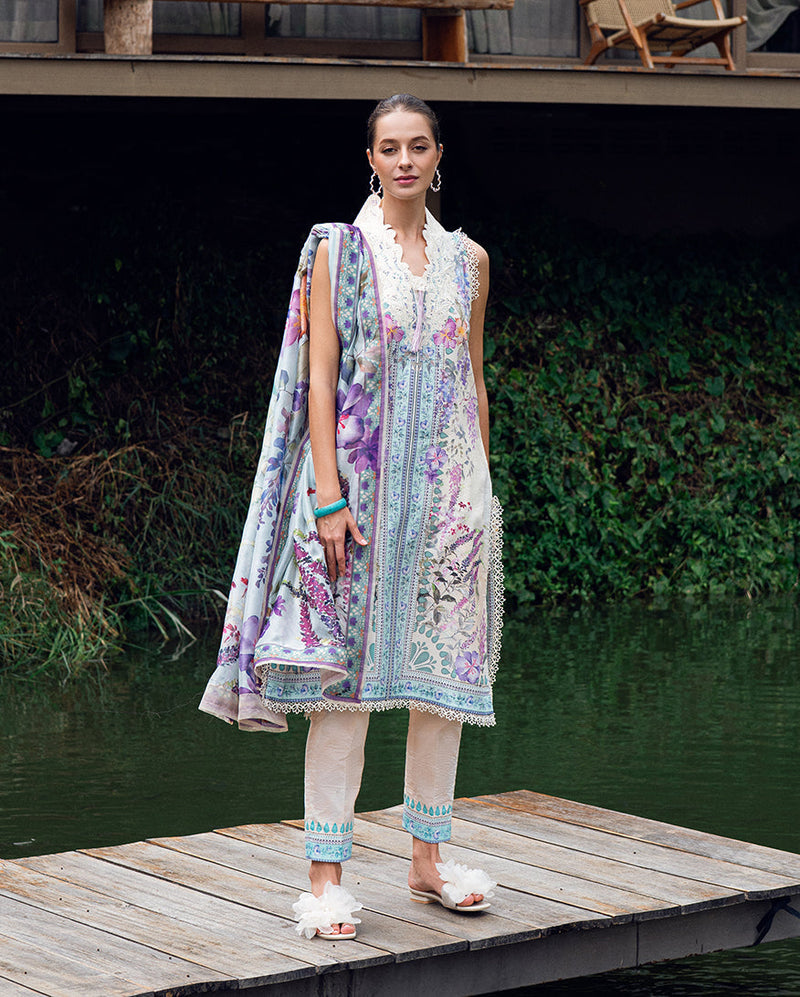 Roheenaz | Garden Veal Printed Lawn 25 | Bloom Glimmer by Roheenaz - Designer Dress - Type: Ladies Clothes - Available at Libayah - 100% Original